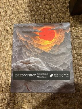 Sunset paper mountains 1000 piece jigsaw puzzle